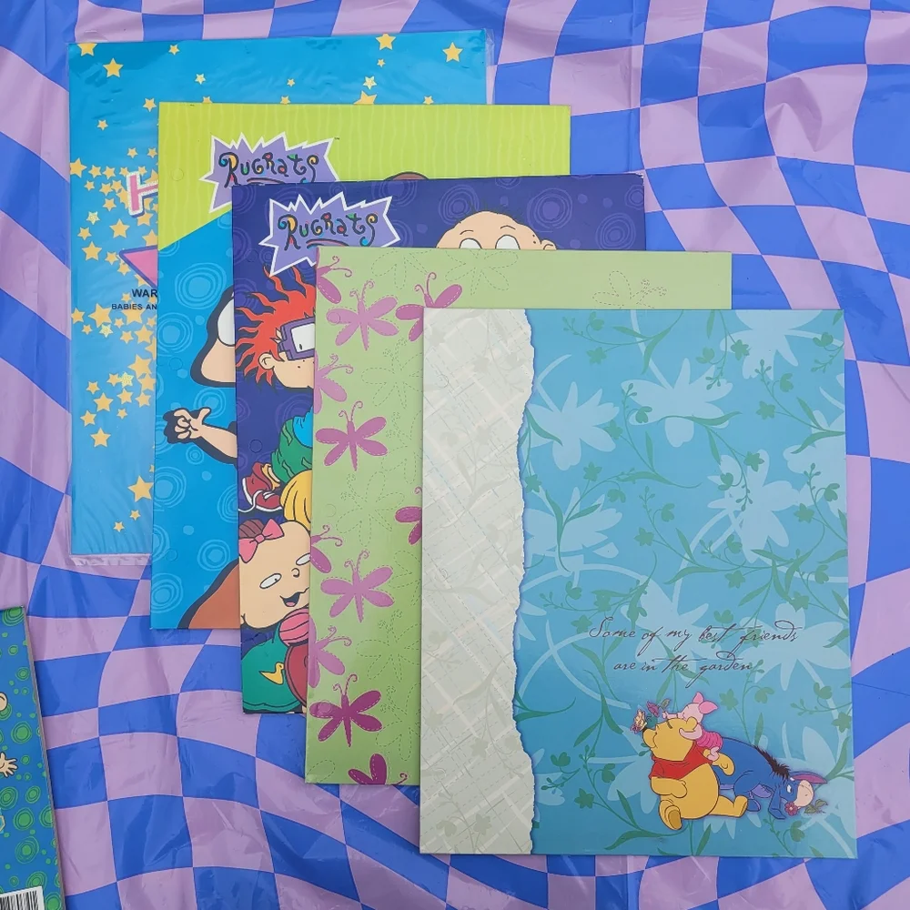 Y2K Unpunched Folder Bundle Ft. The Rugrats, Winnie the Pooh & Hello Kitty